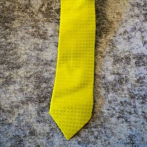Classic Hermes Tie  -  Yellow / Light Green